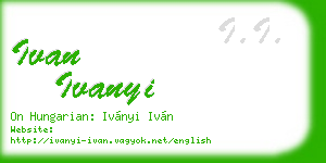 ivan ivanyi business card